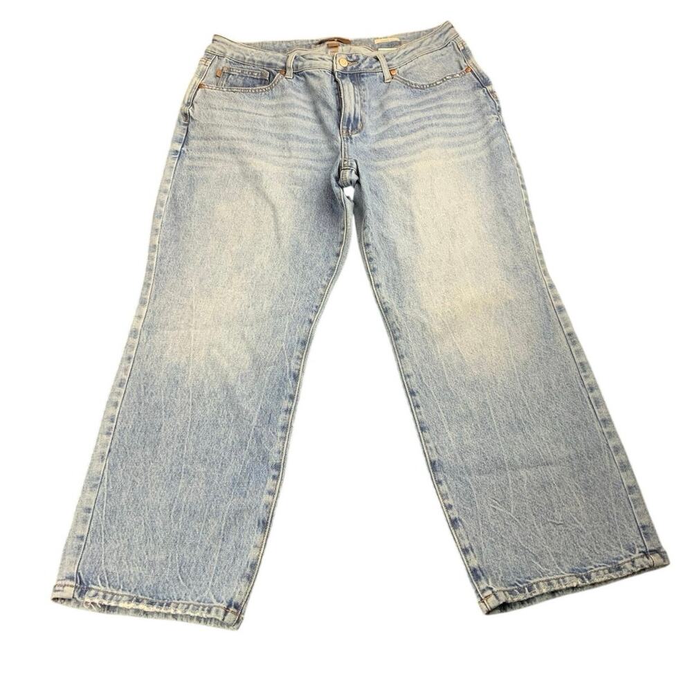 Judy Blue Jeans Womens 18W Petite Straight Leg Light Wash Stretch Denim Plus